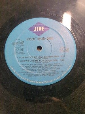 Kool Moe Dee How Ya Like Me Now (1987 Vinyl LP Jive Records J1-1079) EX/VG+ 2