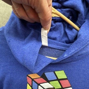 Rubik's Cube Hoodie Youth Large Blue Melting Graphic Pullover Sweatshirt Pre-Own 2