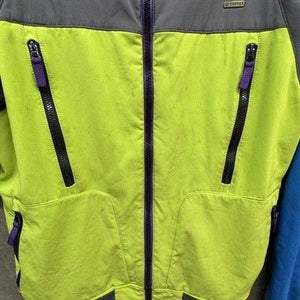 Empyre Jacket Mens Medium Blue Green Hooded Fleece Lined Colorblock Snowboard 3
