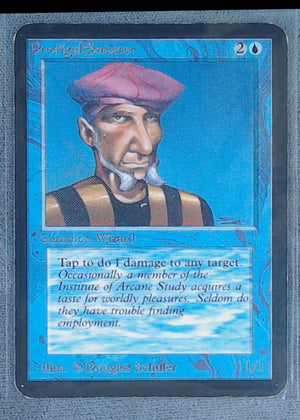 1993 Magic The Gathering Limited Edition Alpha Prodigal Sorcerer #73 1
