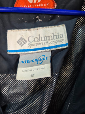 Columbia Jacket Purple Black Plaid Puffer Size M Good Condition Polyester 2