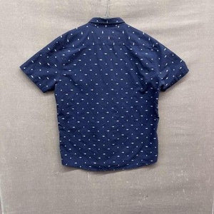 Molokai Surf Co Shirt Mens XL Navy Blue Shark Print Button Up Casual Summer Top 5