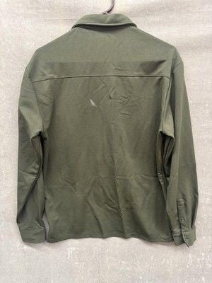 Coofandy Mens Medium Green Long Sleeve Button Up Shirt Polyester Casual Pre-Owne 4