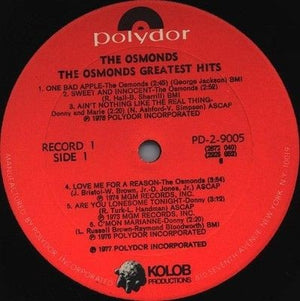 The Osmonds Greatest Hits Vinyl LP Record Used 3