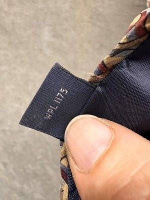 Brandini Silk Tie Mens Multicolor Geometric Pattern USA Made Pre-Owned Excellent 4