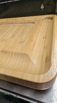 Bamboo Cheese Board Knife Gift Set Charcuterie Tray Wood Cutting Board Open Box 4