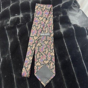 Stefano Rossini Silk Paisley Pattern Multicolor Classic Necktie Pre-Owned Good 3