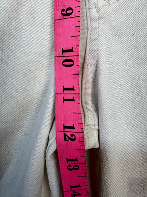 Dear John Women Off-White Wide Leg Jeans Size 30 Good Condition Frayed Hem 5