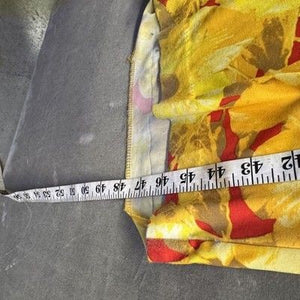 New York & Company Womens 2XL Yellow Orange Floral Wide Leg Pants Pre-Owned Exce 3
