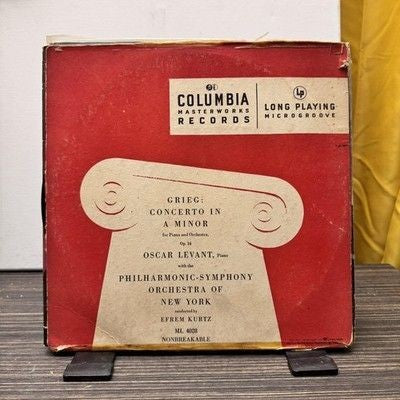 Grieg Concerto Op16 Red Vinyl 10 Inch LP Oscar Levant Columbia Classical Used