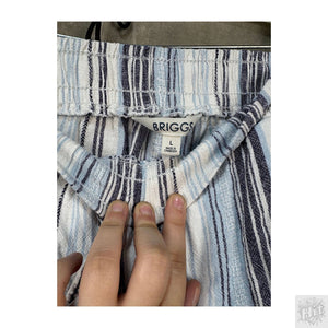 Briggs Striped Linen Drawstring Pants, Casual Summer Wear 2