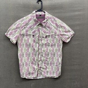 Rogue State Shirt Mens Large Paisley Short Sleeve Casual Western Button Up 2