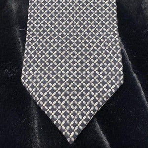 Giorgio Armani Tie Mens Classic Silk Navy Geometric Pattern Made Italy Formal 3