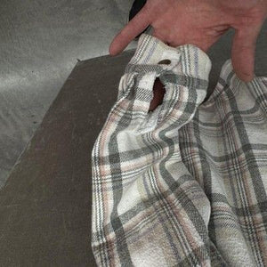 Womens Jacket XL Gray Plaid Hooded Sherpa Lined Shacket Button Front Pre-Owned E 3