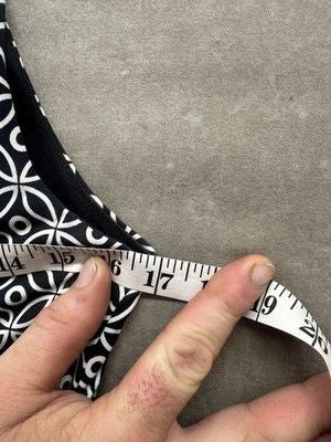 B Wear Dress Womens Medium Black White Geometric Pattern Sleeveless V Neck Flare 3