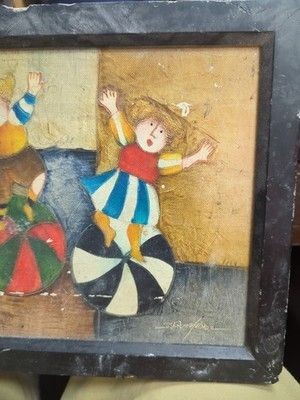 Vintage Framed Original Painting by Joyce Roybal Signed 4