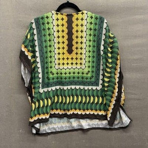 October Woman Tunic Top Womens One Size Geometric Retro Boho Pullover Shirt Dres 4