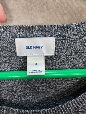 Old Navy Women's Gray Marled Knit Crew Neck Pullover Sweater Size M 2