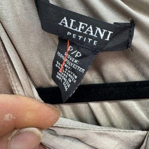 Alfani Tank Top Womens Small Sleeveless Drape Front Blouse Pre-Owned Good 2