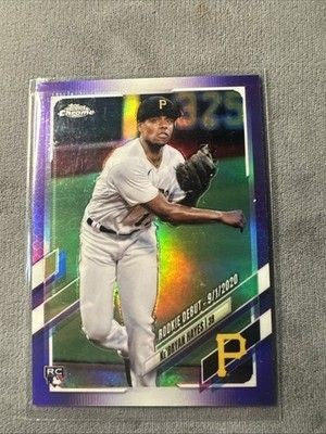 2021 Topps Chrome Purple Refractor Ke'Bryan Hayes #191 RC Pittsburgh Pirates 2