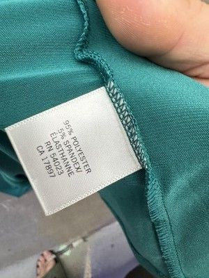 Banana Republic Dress Womens Small Green Ruched Short Sleeve Belted Wrap SPR12