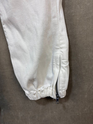 PAIGE Jeans Cream Relaxed Fit Elastic Cuffs Size 24 Used 4