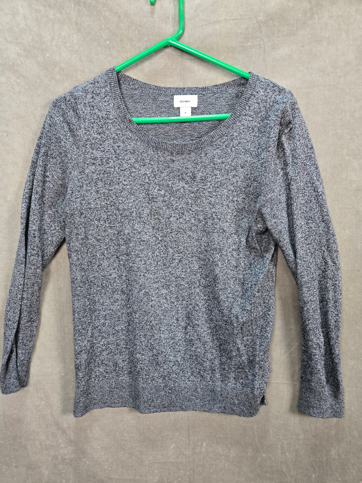 Old Navy Women's Gray Marled Knit Crew Neck Pullover Sweater Size M