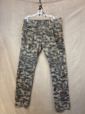 FIRE & RAIN Cargo Pants Camouflage Gray Black White Size 34x32 Good Condition 1