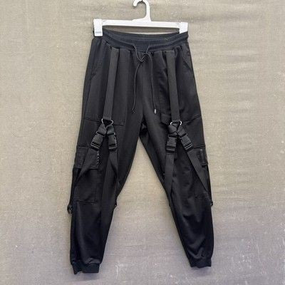 Womens Joggers Cargo Techwear Pants Small Pre-Owned Excellent Straps Buckles