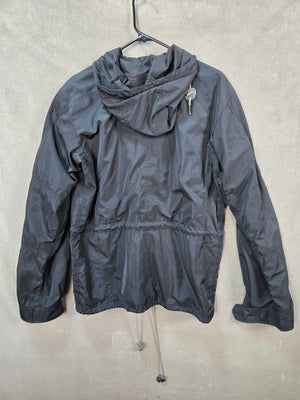 Diesel Mens Black Hooded Anorak Jacket Teflon Nylon Pockets Size L 4