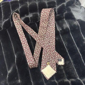 Vintage Paisley Silk Tie Mens Burgundy Blue White RN49930 Classic Necktie 90s 2