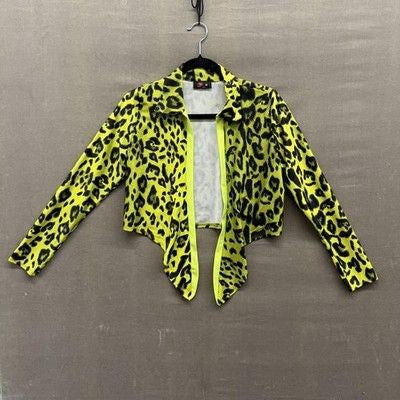 IMC Jacket Womens Medium Animal Print Long Sleeve Open Front Made in USA
