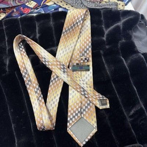 Alexander Julian Colours Tie Mens Geometric Check Woven Polyester Dress Necktie 3