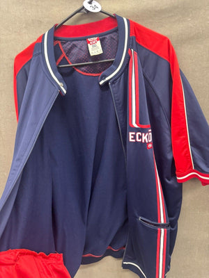 Vintage Y2K Ecko Unltd Ringer Jersey Style T-Shirt Size 2XL Zippered Pockets 5
