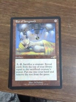 Nemesis Rare Eye Of Yawgmoth Miscut Error Misprint Mtg Magic Card