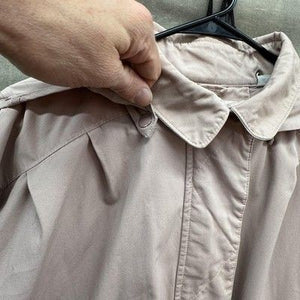 London Fog Jacket Mens XL Beige Hooded Anorak Snap Off Hood Zip Front Utility Pr 3