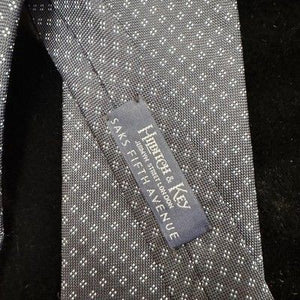 Herbert Johnson Key Tie Silk Necktie Mens Classic Geometric Print Saks Fifth Ave 1