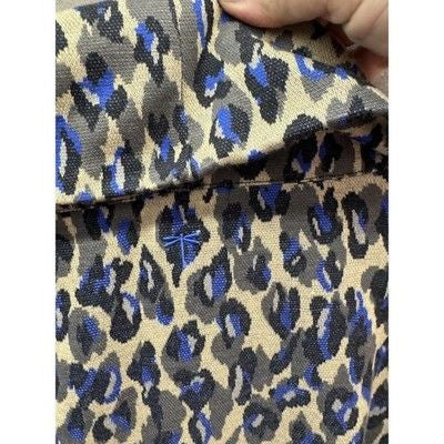 Haute Hippie Sweater Womens Medium Leopard Print Animal Knit Pullover Luxe