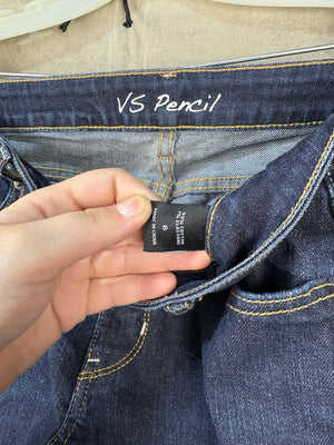 VS Pencil Women's Skinny Jeans Dark Wash Blue Size 6 Pre-Owned Slim Fit 2