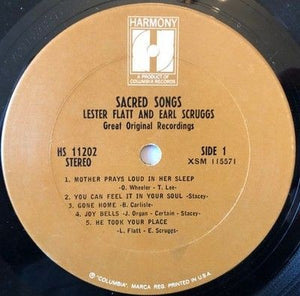 Lester Flatt And Earl Scruggs Sacred Songs Vinyl LP Record Used 4