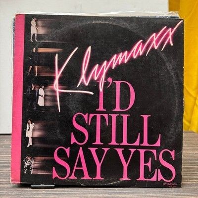 Klymaxx I'd Still Say Yes 12 Inch Black Vinyl Single R&B Pop 1987 Used