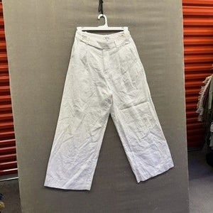 Madewell Womens Linen Wide Leg Crop Pants Size 8 Pre-Owned Good Condition 1