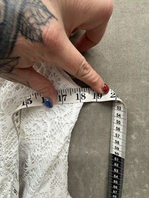 APT 9 Dress Womens Small White Crochet Lace Sleeveless Lined Summer Party 2