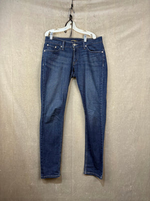 Levi's 524 Toosuperlow Women's Jeans Size 5 Dark Wash Pre-Owned Mid-Rise 1