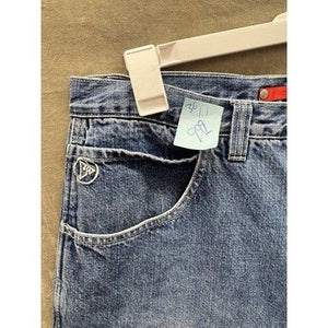 Vokal Jeans Mens 36x31 Blue Baggy Skater Patchwork Wide Leg Denim Pre-Owned Exce 2