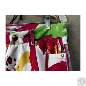 Colorful Graffiti-Print Women's Pants with Pockets and Stretch 2