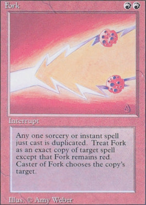 Fork (LP) Magic The Gathering Revised Ed. Rare MTG, 1994 (3ED) 3