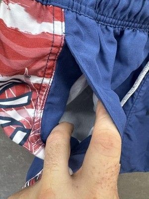 Ron Jon Surf Shop Swim Trunks Mens Medium Blue Red Board Shorts Endless Summer 4