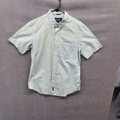 Abercrombie & Fitch Shirt Mens Medium Fitted Short Sleeve Button Down Casual