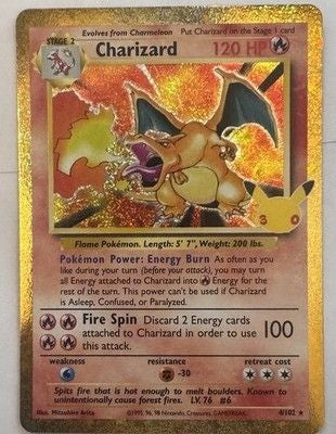 Pokémon 30th Anniversary Celebration Charizard Classic Collection 4/102 Gold MT